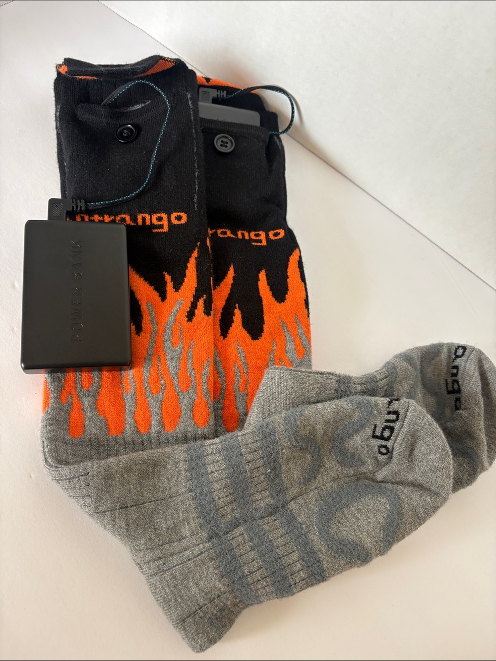 Antrango Rechargeable Electric Heated Socks w/ Power Banks Large Like New